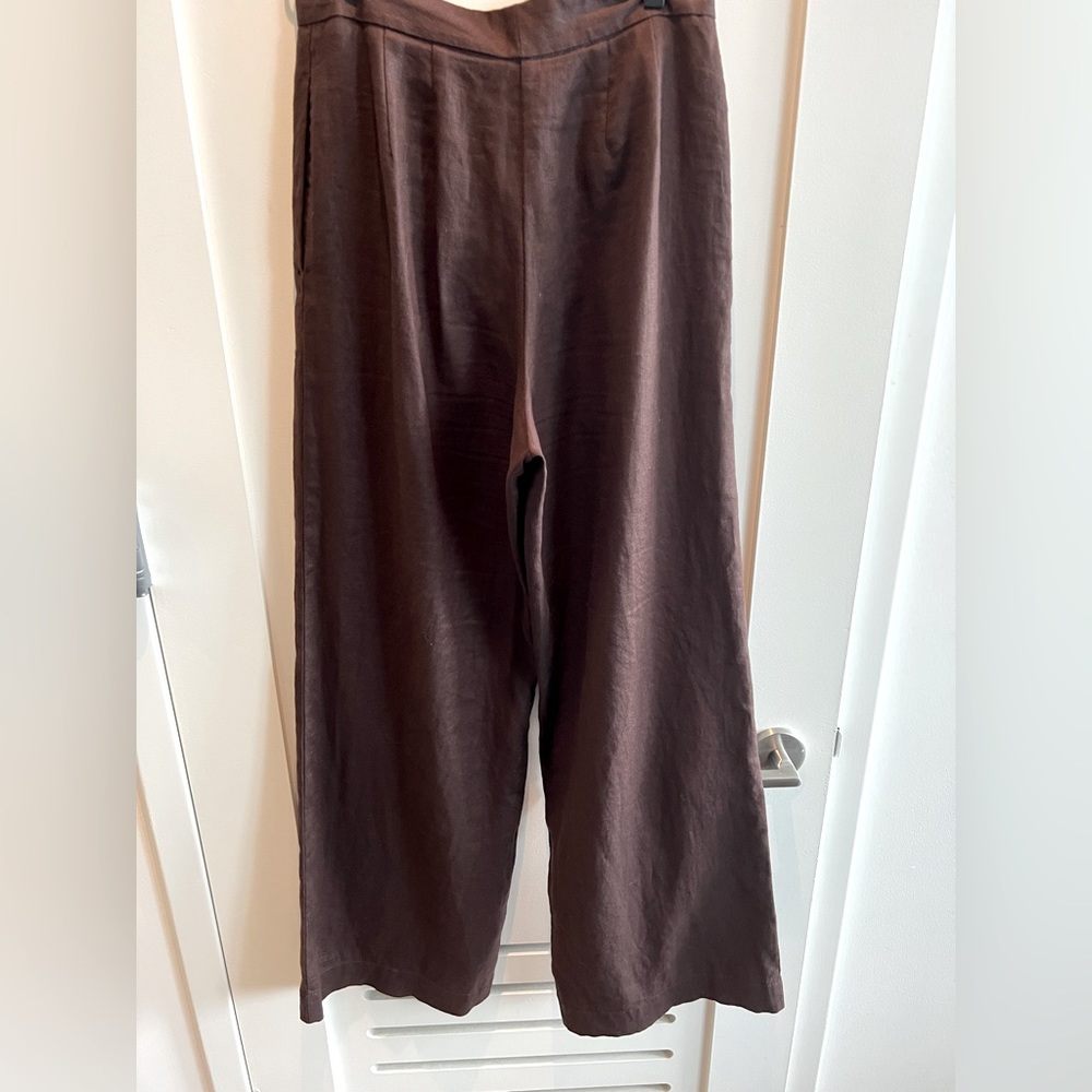 Comptoir Des Cotonniers High Waisted Chocolate Trousers